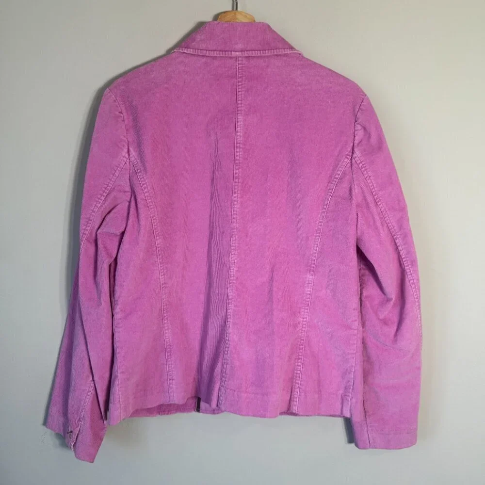 Vintage J. Jill Corduroy Blazer Jacket Women's Small Pink Classic Preppy Career - Picture 11 of 15